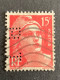 FRANCE B N° 813 Marianne BI 110 Indice 3 Perforé Perforés Perfins Perfin - Other & Unclassified