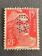 FRANCE S N° 813 Marianne RS 56-5 Indice 6 Perforé Perforés Perfins Perfin Superbe !! - Altri & Non Classificati