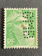 FRANCE G N° 719 Marianne De Gandon GMB 94 Indice 4 Perforé Perforés Perfins Perfin Superbe ! - Other & Unclassified