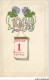 AS#BFP1-0421 - VOEUX - Bonne Année 1908 - Ephéméride - Neujahr