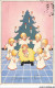 AS#BFP1-0417 - VOEUX - Joyeux Noël - Anges Faisant Une Ronde Autour D'un Nouveau-né - Altri & Non Classificati