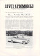 Revue Automobile - Simca Vedette Chambord - Advertising