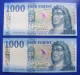 Hungary 2x 1000 Forint Consecutive Serial Numbers 2023 UNC /2 Combined Shipping - Hungría
