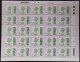 S.G. V4720 ~ 11/01/2022 ~ FULL COUNTER SHEET OF 25 X 20p UNFOLDED AND NHM #02801 - Machin-Ausgaben