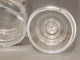 Delcampe - -ANCIEN GRAND POT COUVERT VERRE POT A BONBONS Gravé FLAMAND Sous Le Renflement   E - Vidrio & Cristal