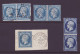 FRANCE 1853-1860 LOT Stamps 20c Bleu YT N°14 - 1853-1860 Napoleon III