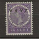 1908 MH Nederlands Indië NVPH 76f JAVA Kopstaand - India Holandeses