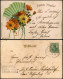 Pfingsten Fächer Blumen 1903  Bahnpost Landpost Seifersdorf Oberlausitz - Pfingsten