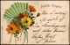 Pfingsten Fächer Blumen 1903  Bahnpost Landpost Seifersdorf Oberlausitz - Pentecostés