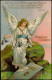 Ansichtskarte  Glückwunsch Ostern (Easter) Engel Auf Einem Felsen 1910 - Pascua