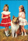 Menschen Soziales Leben (Kinder) Mädchen Mit Hund (Collie) 1970 - Portraits