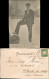AK Sport - Wintersport Mann Mit Schlittschuhen 1912  Gel. Stempel Augsburg - Sport Invernali