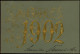 Neujahr Sylvester New Year Goldschrift Prägekarte Viel Glück 1902 - Nouvel An