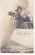 G87. Vintage French Greetings Postcard. Romantic Couple In Biplane - Nouvel An