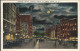 11326388 Utica_New_York Genesee Street At Night Moon Autos Strassenbahn - Autres & Non Classés