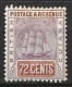 Br. GUIANA...QUEEN VICTORIA..(1837-01..)...." 1889.."...72c....SG204a....TONED....(CAT.VAL.£65.)....MH... - Brits-Guiana (...-1966)