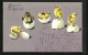 Mondschein-Lithographie Frisch Geschlüpfte Osterküken  - Ostern