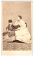 Foto L. Suscipj, Roma, Portrait Mad. De Burkat Und Mad. De Rylska In Biedermeierkleidern Posieren Im Atelier, 1870  - Personas Anónimos
