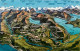 13926419 Menzingen__ZG Panoramakarte Mit Zuerichsee Zuger See Vierwaldstaetterse - Sonstige & Ohne Zuordnung