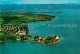 72901763 Wasserburg Bodensee Mit Blick Auf Lindau Und Bregenz Alpen Fliegeraufna - Wasserburg A. Bodensee