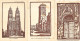 Collection Gravures Sur Bois F. Dubreuil - Tours: Tour Charlemagne, Cathédrale, Tourangelle.. Lot 8 Cartes Non Circulées - Tours
