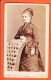 31197 / Photo CDV Arnold OVERBECK 43 Konigs Allée DUSSELDORF ●  Jeune Femme Accoudée Fauteuil ● Photographie XIXem  - Anonymous Persons