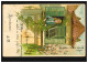 Prägekarte Frau Am Fenster Mit Blumengirlande, Mit Goldprägung, Gelaufen Um 1910 - Ohne Zuordnung