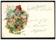 Ansichtskarte Neujahr Mädchen Mit Vielen Blumen Und Vogel, DEUBEN 1.1.1902 - Nouvel An