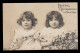 Kinder-AK Glückwünsche Namenstag: Schwestern Mit Blumen, 21.7.1909 - Sonstige & Ohne Zuordnung