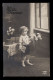 Kinder-AK Glückwünsche Namenstag: Junge Mit Blumen Und Geschenk, KRUFT 25.7.1922 - Other & Unclassified