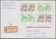 1037-1038 BuS 40+50 Pf Jeweils Zwei Paare MiF Auf Wert-Brief ASCHAU 26.6.1981 - Cartas & Documentos