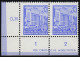 374X II DV Fünfjahrplan Odr. 35 Pf Eckpaar R1-2 Druckvermerk, ** Gepr. PAUL BPP - Unused Stamps