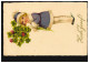 Ansichtskarte Vornamen: Hoch Josef! Mädchen Im Winter Mit Glücksklee, Um 1935 - Vornamen