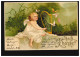 Ansichtskarte Vornamen: Hoch Therese! Engel Mit Harfe Und Schmetterlingen, 1902 - Firstnames