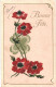 CPA Carte Postale  Légèrement Gaufrée Belgique Bonne Fête Des Fleurs Un Trèfle à 4 Feuilles 1909 VM80690 - Other & Unclassified