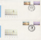 AAT Antarctic Scenes 2 V 6 FDC (6 Bases )  (OO179) - FDC