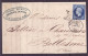 FRANCE 1853-1860 Stamp 20c Bleu YT N°14 On The Cover Oblitération Etoile De Paris - 1853-1860 Napoléon III