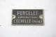 Plaque De Machine PONCELET Constructeur L'ECHELLE ( Ardennes ) Déco Vintage Usine Industriel Métal - Eisenarbeiten