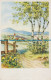 R091691 Old Postcard. Birches And Mountains - World