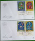 4 Enveloppes 1er Jour Israël / Chagall - Cartas & Documentos