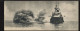 BATEAU DE GUERRE - LE "CHARLEMAGNE" FAISANT SON TIR DES PIECES DE 305 MM - CARTE LETTRE DOUBLE PANORAMIQUE - Guerra