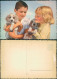 Menschen Soziales Leben & Kinder Mädchen U. Junge Mit Hund Hunden 1970 - Retratos