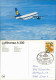 Flugzeug Airplane Avion Lufthansa A 300 Airbus 1982  Gel  ARGE Zeppelinpost - 1946-....: Moderne