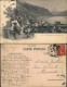 Ansichtskarte Montreux (Muchtern) Totale - Frau In Tracht 1907 Passepartout - Autres & Non Classés