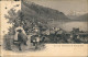 Ansichtskarte Montreux (Muchtern) Totale - Frau In Tracht 1907 Passepartout - Sonstige & Ohne Zuordnung