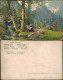 Ansichtskarte  Stimmungsbild Künstlerkarte Wanderer 1912 - Ohne Zuordnung