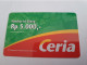 INDONESIA  / CERIA / SERIE 3 CARDS RUPIHAH / 5000/20.000/100.000/   / MINT CARDS  **16648 ** - Indonesia