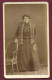 070524 - PHOTO CDV PORTRAIT LE VIGAN - Femme Fourrure Vison Gant - Anonymous Persons