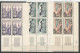 FRANCE ANNEE 1954 N°976 à 981 LOT DE 9 BLOCS DE 4 EX COINS DATES NEUFS** MNH TB COTE 53,00 €  - 1950-1959