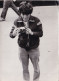Old Real Original Photo - Woman With A Camera In The Street - Ca. 17.5x13 Cm - Anonymous Persons